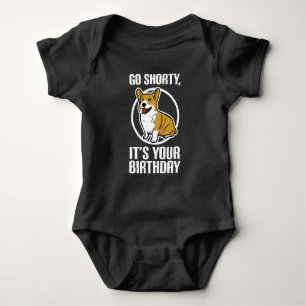 Body Para Bebê Vai Shorty que é seu filhote de cachorro engraça