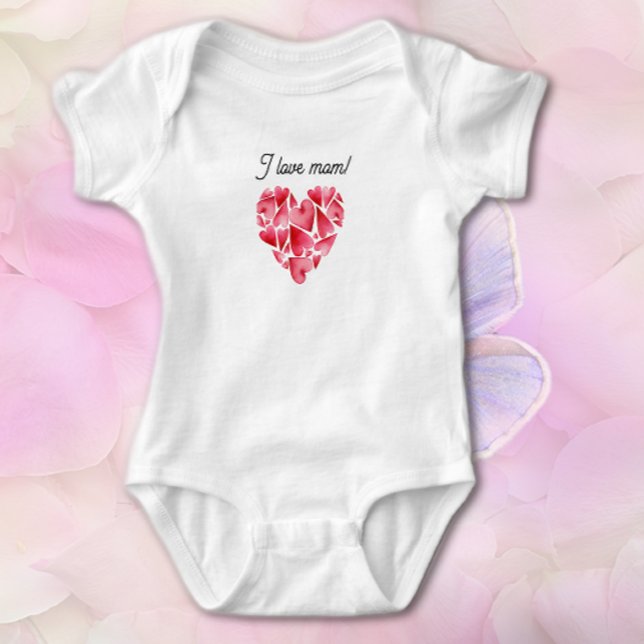 Body Para Bebê Valentine's Loving Hearts Baby T-Shirt (Criador carregado)