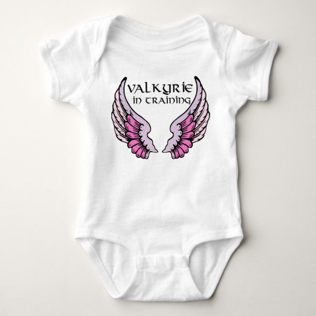 Body Para Bebê Valkyrie no rosa de formação (Frente)