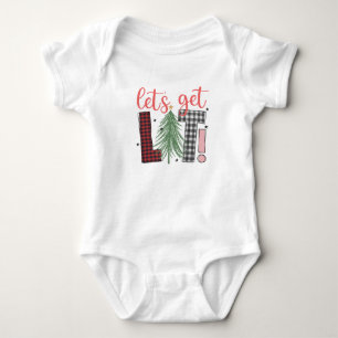 Body Para Bebê Vamos Ficar Lit Natividade Diversão Natal