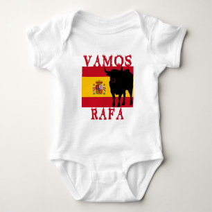 Body Para Bebê Vamos Rafa com a bandeira da espanha