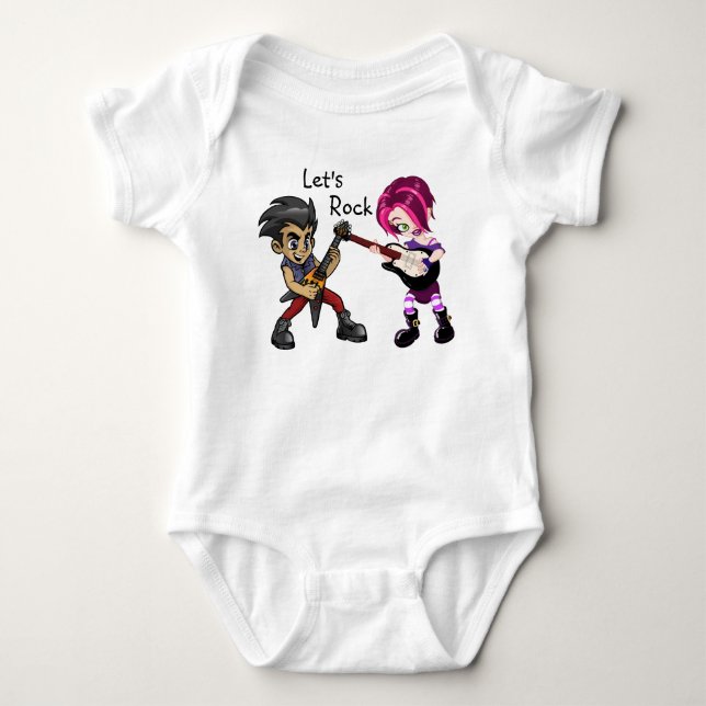 Body Para Bebê Vamos Rocker  (Frente)