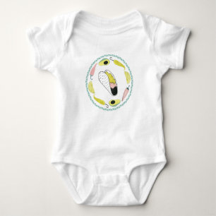 Body Para Bebê Vamos Taco Sobre Amor  Círculo de elemento do TAC