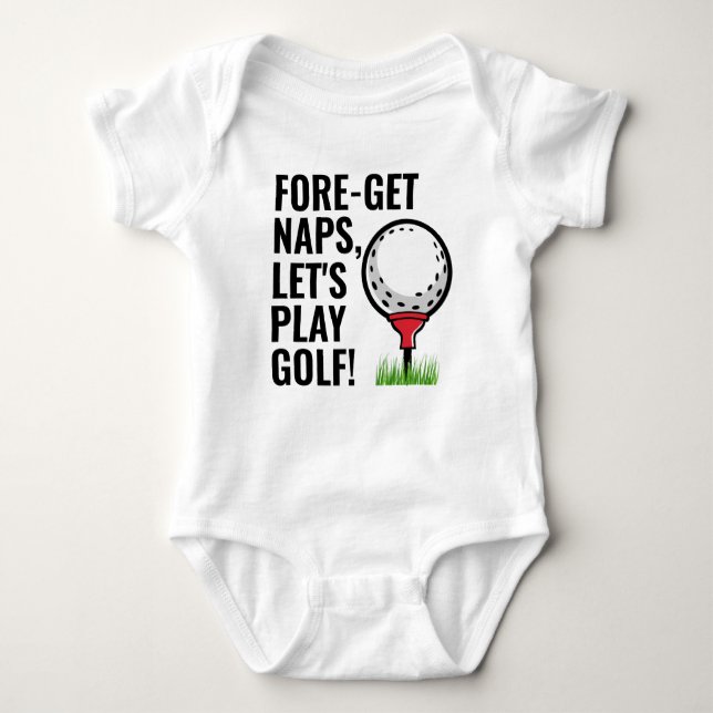 Body Para Bebê Vamos Tocar Golfe Engraçado (Frente)