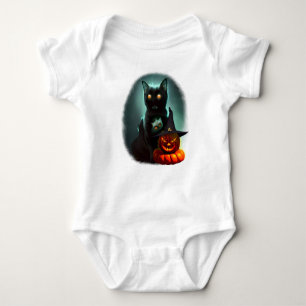 Body Para Bebê Vampiro Gato e Mágico Pumpkin Halloween Surreal