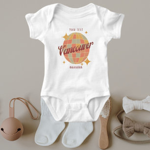 Body Para Bebê Vancouver Cidade do Canadá Presente retrô recém-na