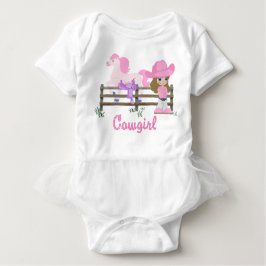 Body Para Bebê Vaqueira com cavalo