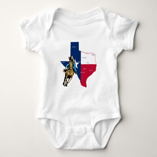 Body Para Bebê Vaqueira do Texas (Frente)