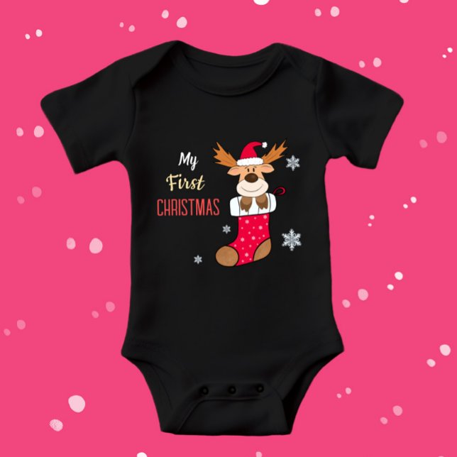 Body Para Bebê veado de Natal (Criador carregado)