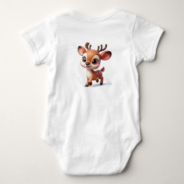 Body Para Bebê veado fofo (Verso)