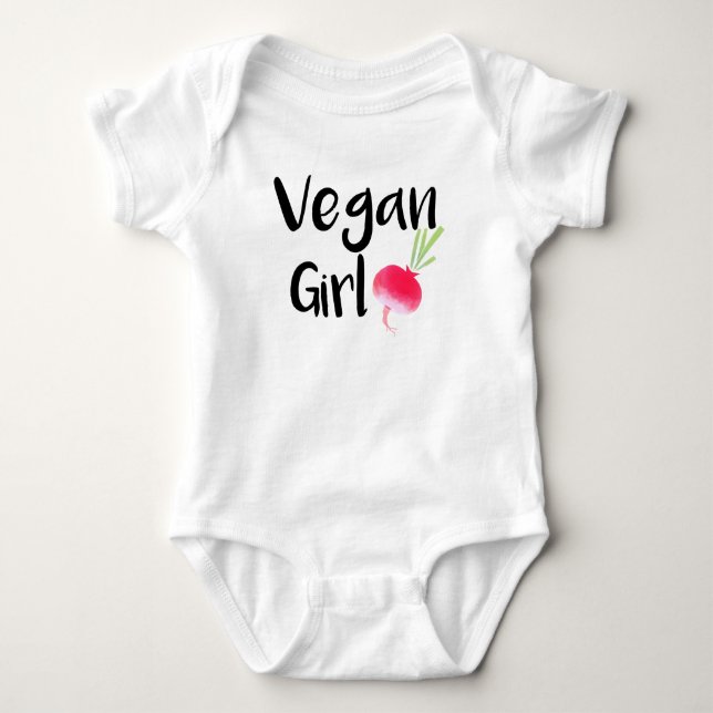 Body Para Bebê "Vegan Girl" bebe baby (Frente)