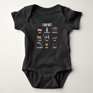 Body Para Bebê Vegan Life Statement Rescut Animal Rights Veggie