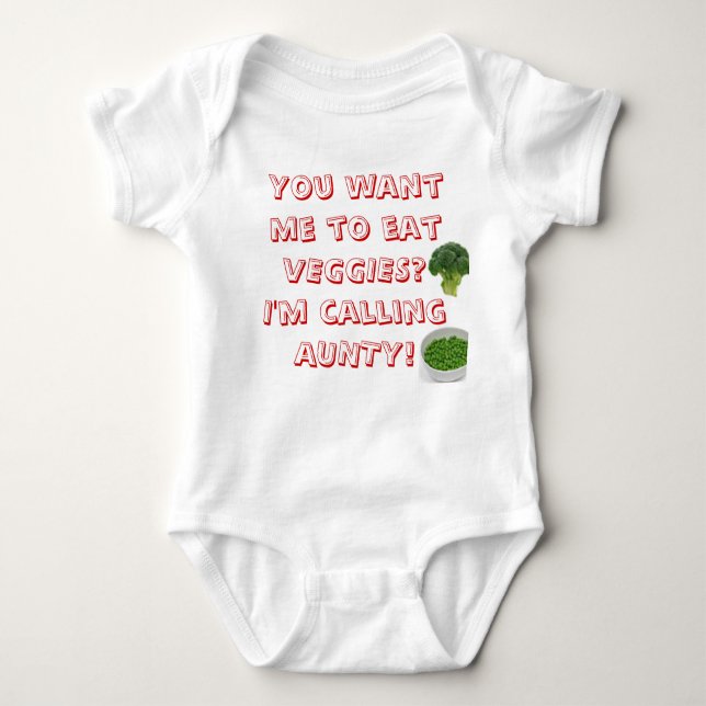 Body Para Bebê VEGETARIANOS em um onsie (Frente)