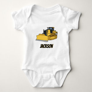 Body Para Bebê Veículo de Construção de Bulldozer Personalizado