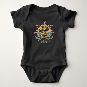 Body Para Bebê Veja Bom em todas as coisas, Hippie Graphic