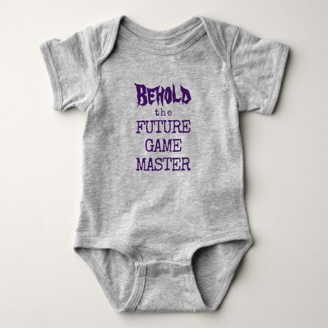 Body Para Bebê Veja o Bodysuit Bebê Game Master do Futuro (Frente)