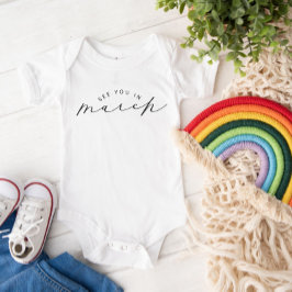 Body Para Bebê Vejo Você No Anúncio De Gravidez De Março