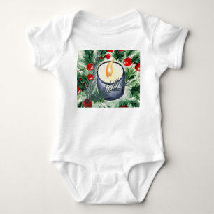 Body Para Bebê Vela de Natal