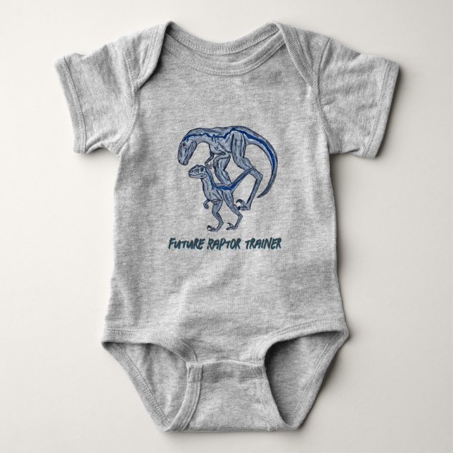 Body Para Bebê Velociraptor Dinossaur Baby Unisex Raptor (Frente)