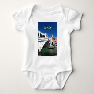 Body Para Bebê Veneza bonita, ponte de Rialto