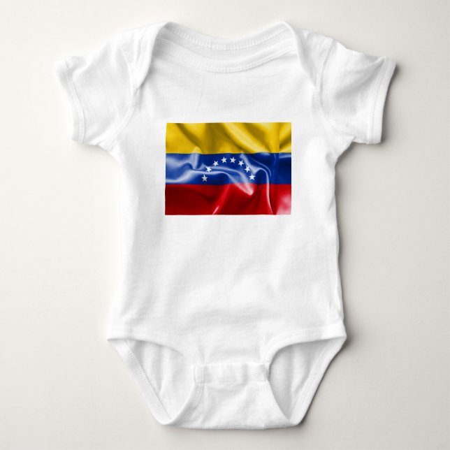 Body Para Bebê Venezuela Flag Baby Jersey Bodysuit (Frente)