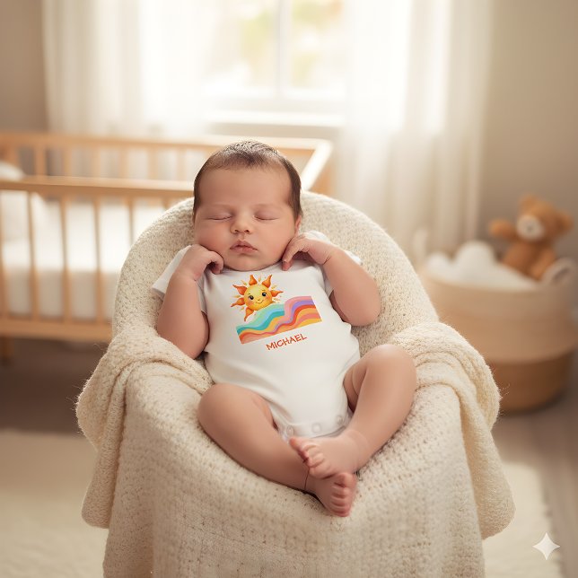 Body Para Bebê Verão Brilhante e Feliz  (Criador carregado)
