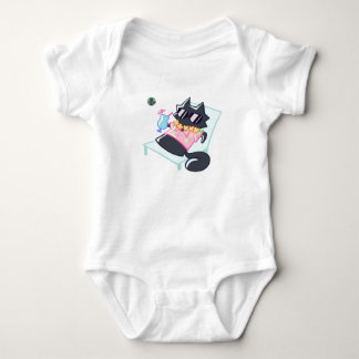 Body Para Bebê Verão do Gato Legal - O Café do Gato do Alasca