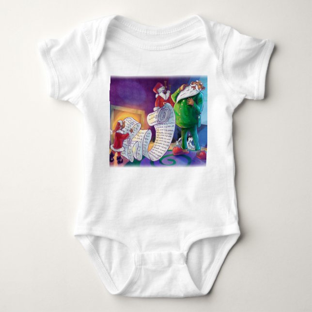 Body Para Bebê Verifique duas vezes Papais noeis (Frente)