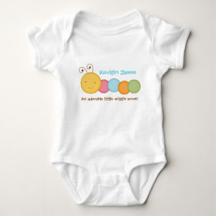 Body Para Bebê Verme Personalizado Bebê de um corpo