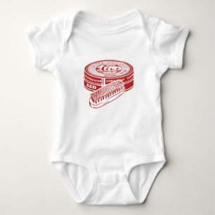 Body Para Bebê Vermelho calçado