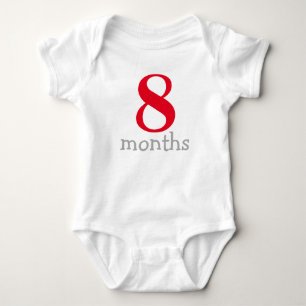 Body Para Bebê Vermelho Cinto Mês Bonito Bebê