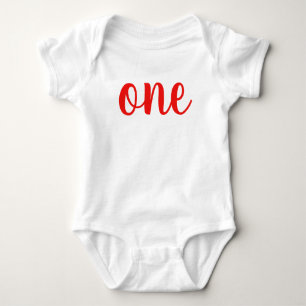 Body Para Bebê Vermelho do Bodysuit do bebê do primeiro