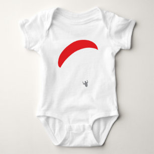 Body Para Bebê vermelho do paraglider - parapente