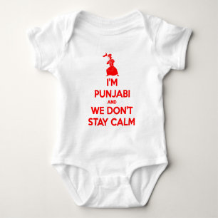 Body Para Bebê (VERMELHO) eu sou Punjabi e nós não permanecemos