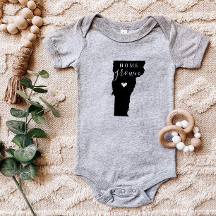 Body Para Bebê Vermont Home Grown State Tee