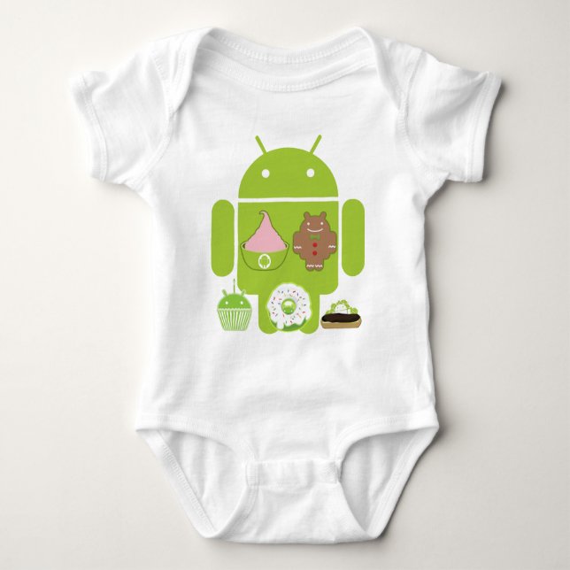 Body Para Bebê Versões do Android (Frente)