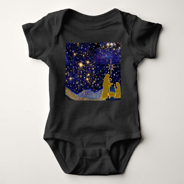 Body Para Bebê Véspera de Natal (Frente)