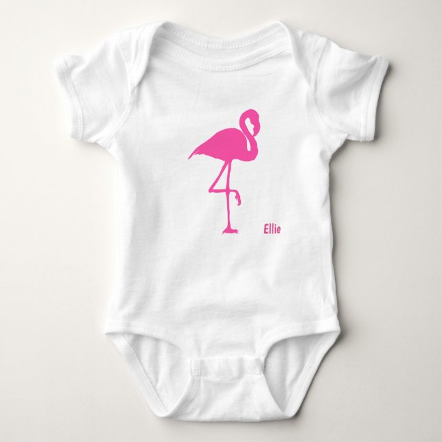Body Para Bebê Veste do flamingo (Frente)