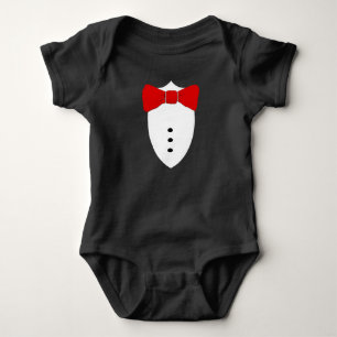 Body Para Bebê Vestido Formal Para Cima Vermelho
