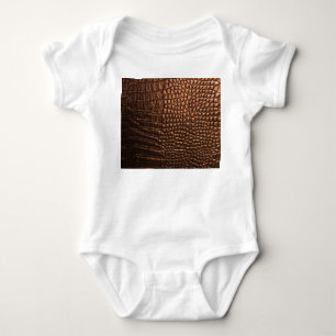 Body Para Bebê Vestido: textura de couro crocodilo.