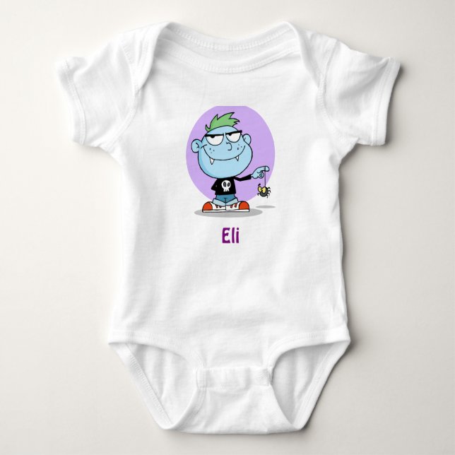 Body Para Bebê Vestuário de nome de bebê ELI personalizado (Frente)