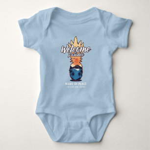 Body Para Bebê Vestuário de texto personalizado de boas-vindas
