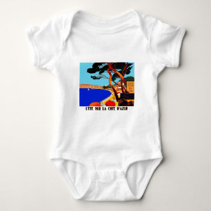 Body Para Bebê Viagem francês Vintage Cote D'Azur