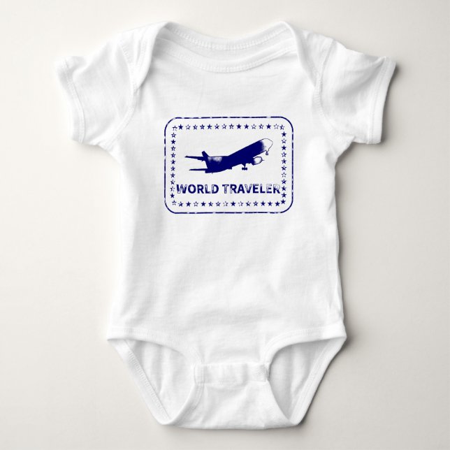 Body Para Bebê Viajante de mundo (Frente)