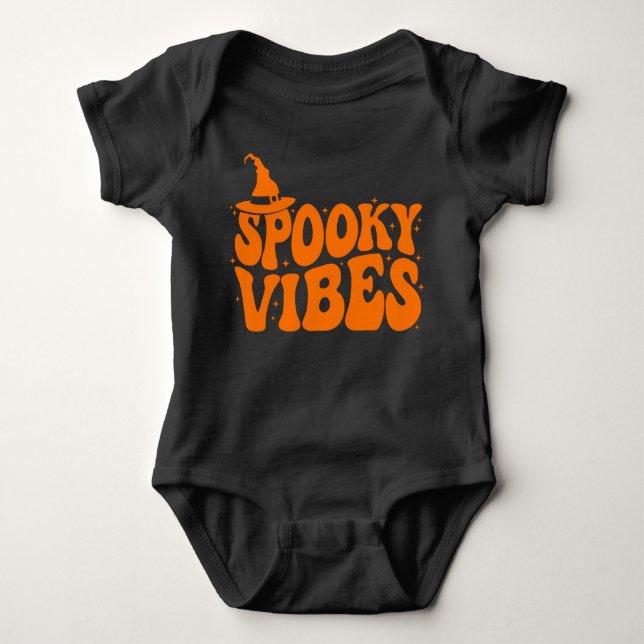 Body Para Bebê Víbias Adormecidas Spooky, Halloween (Frente)