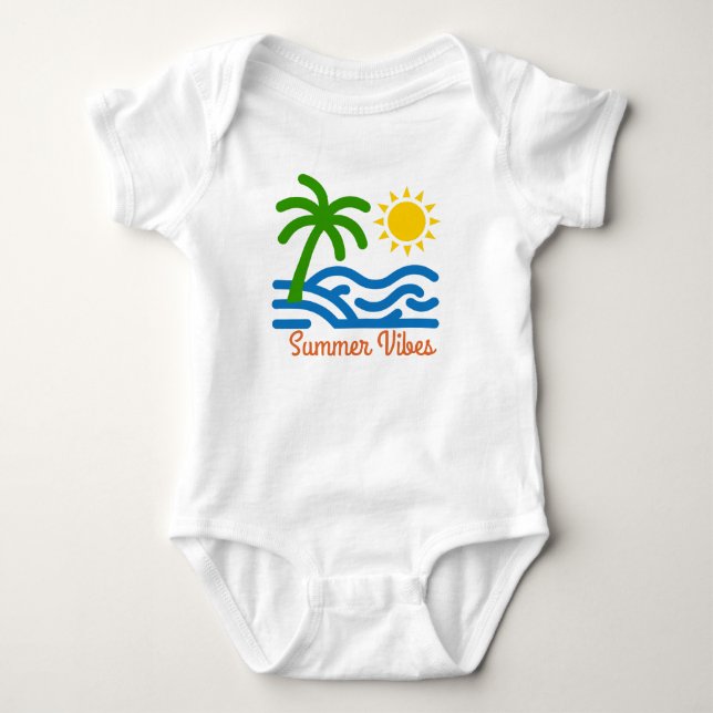 Body Para Bebê Vibrações de Verão (Frente)