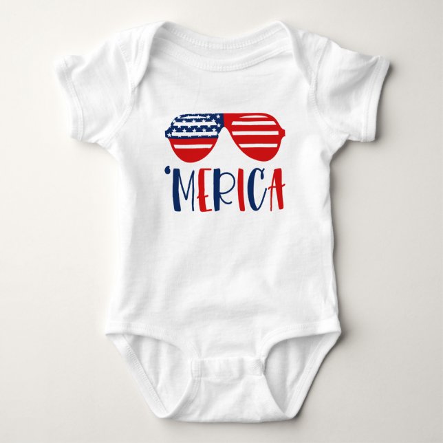 Body Para Bebê vidro América (Frente)