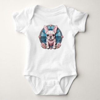 Body Para Bebê Vidro Maçã Francês Bonito Pastel Manchado