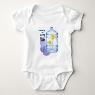 Body Para Bebê vigiando peixes como comida T-Shirt