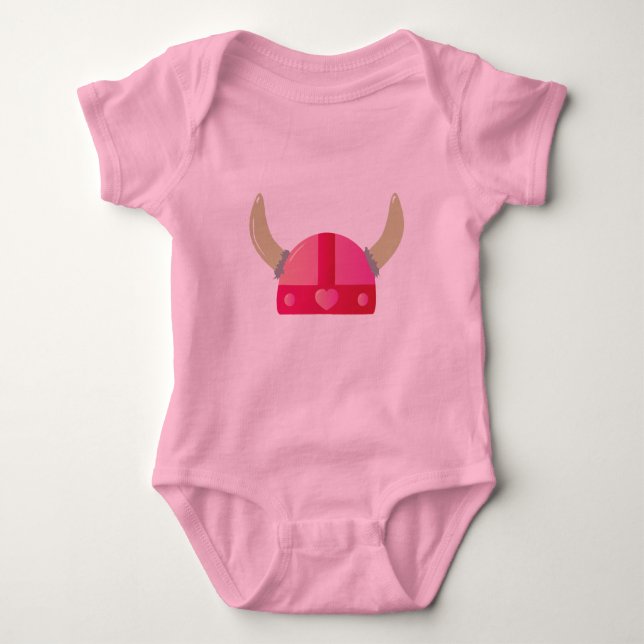 Body Para Bebê Viking Love Helmet (Frente)
